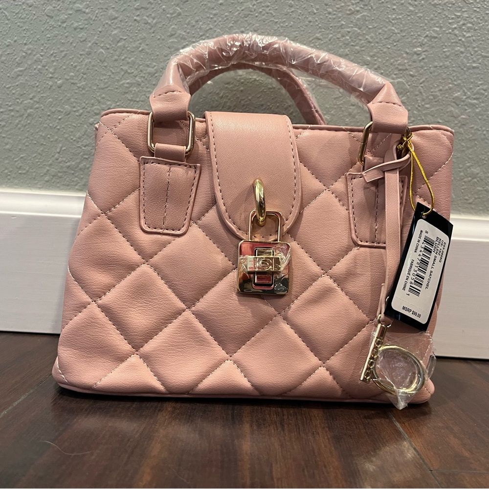 bebe Blush Quilted Satchel